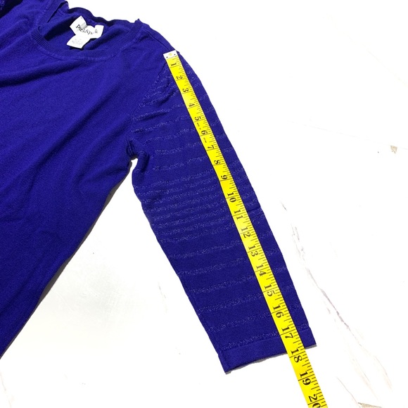 Peck & Peck Royal Blue Asymmetrical Knit Tunic Sweater Size Small - Picture 9 of 9